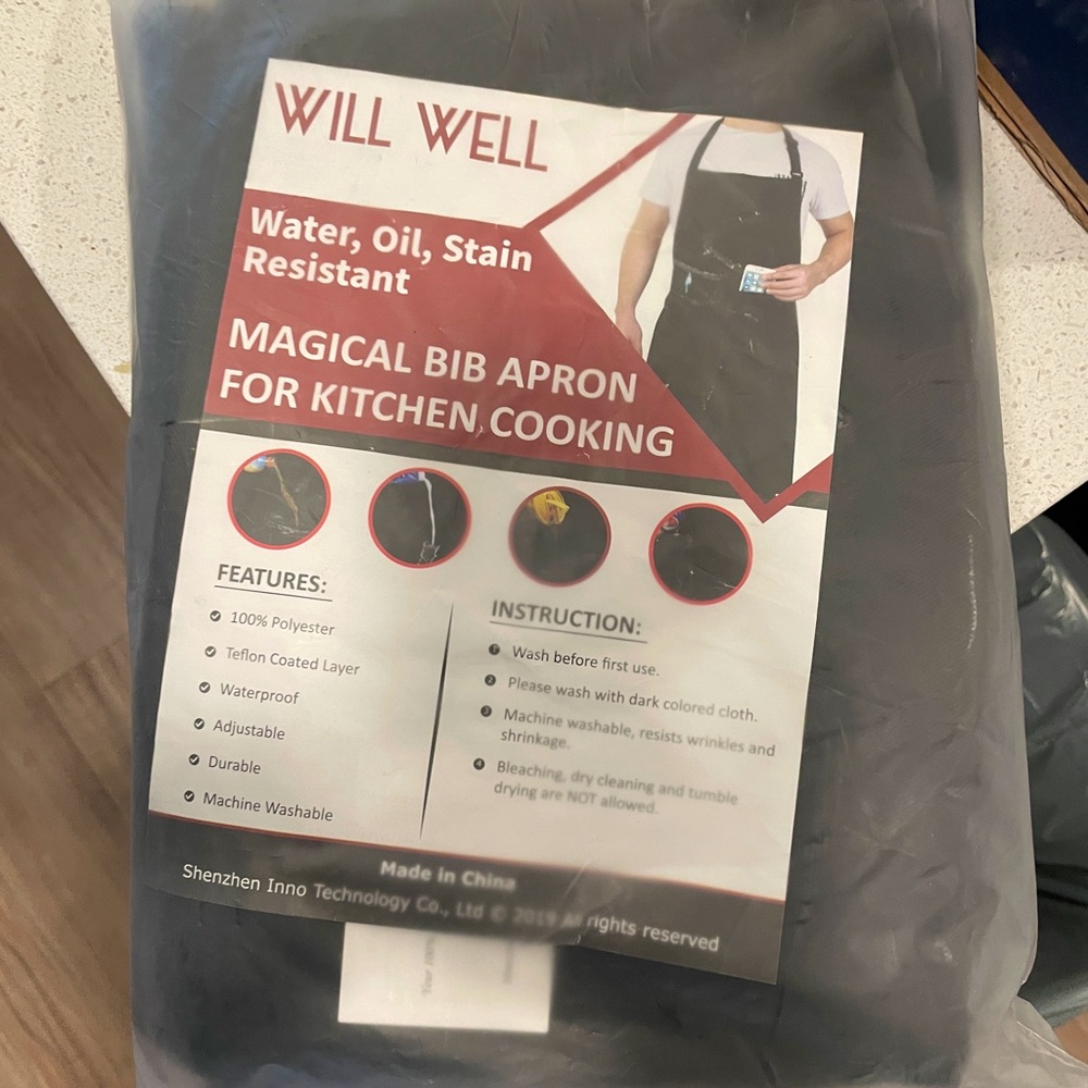 Water, Oil, and Stain Resistent Bib Apron Set For Cooking